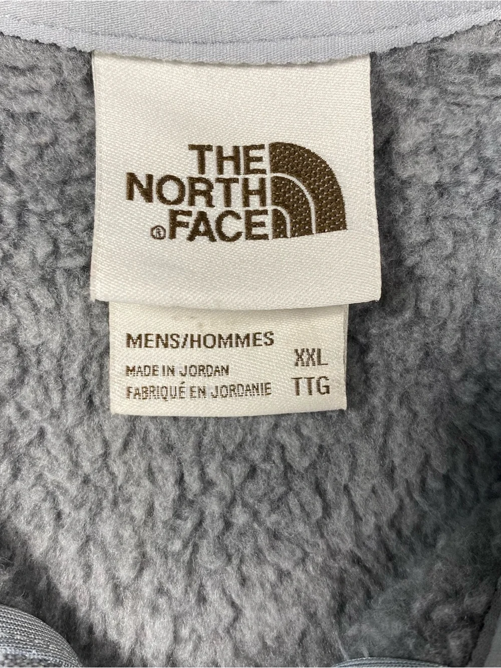 The North Face Gordon Lyons Fleece Vest Mens XXL 2XL Gray Full Zip Hiking